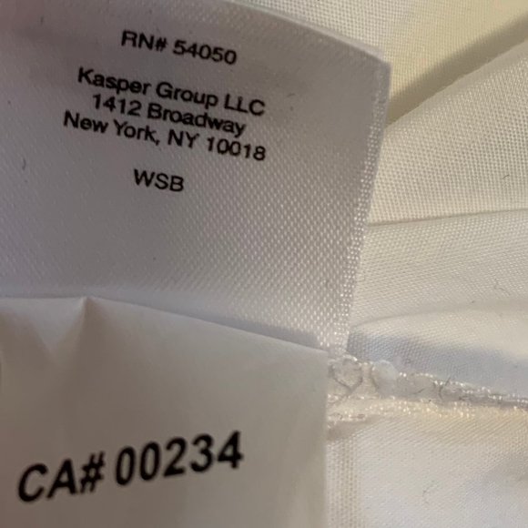 Anne Klein White Hidden Button Front Blouse - Picture 6 of 6